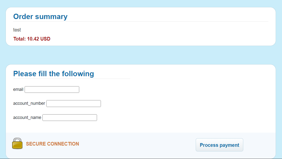 Payment Form
